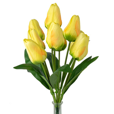 18" Tulip Bush: Yellow (9 Stem)