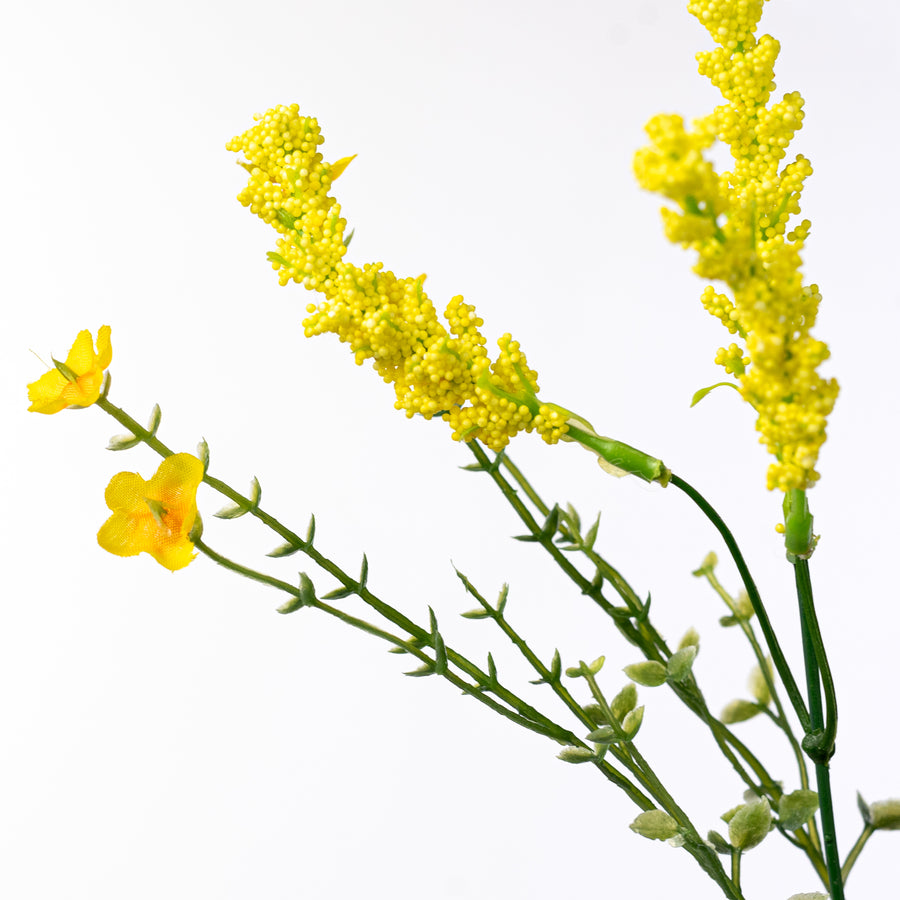 18" Baby's Breath & Lavender Filler Bush: Yellow