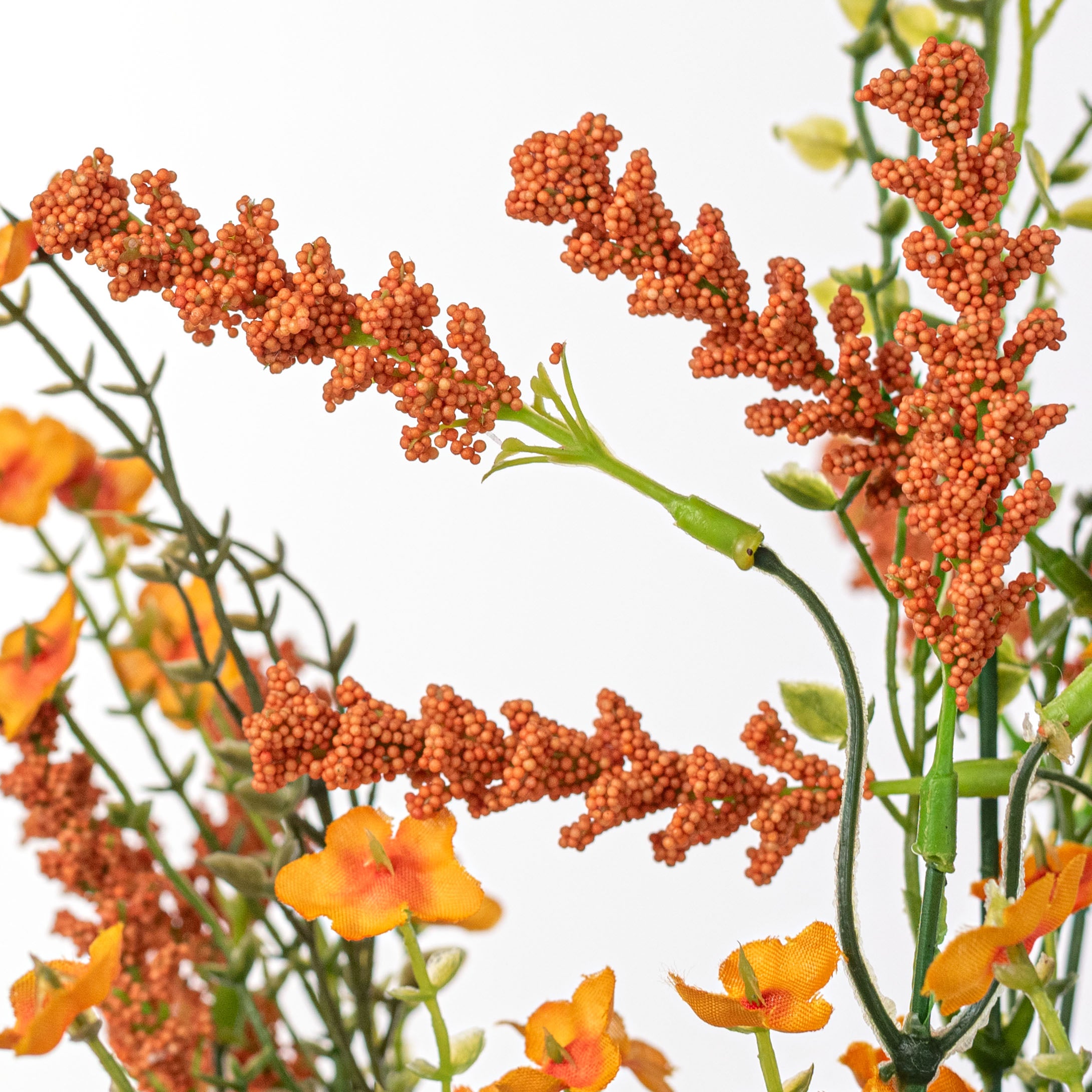 18" Baby's Breath & Lavender Filler Bush: Orange (12 Stem)