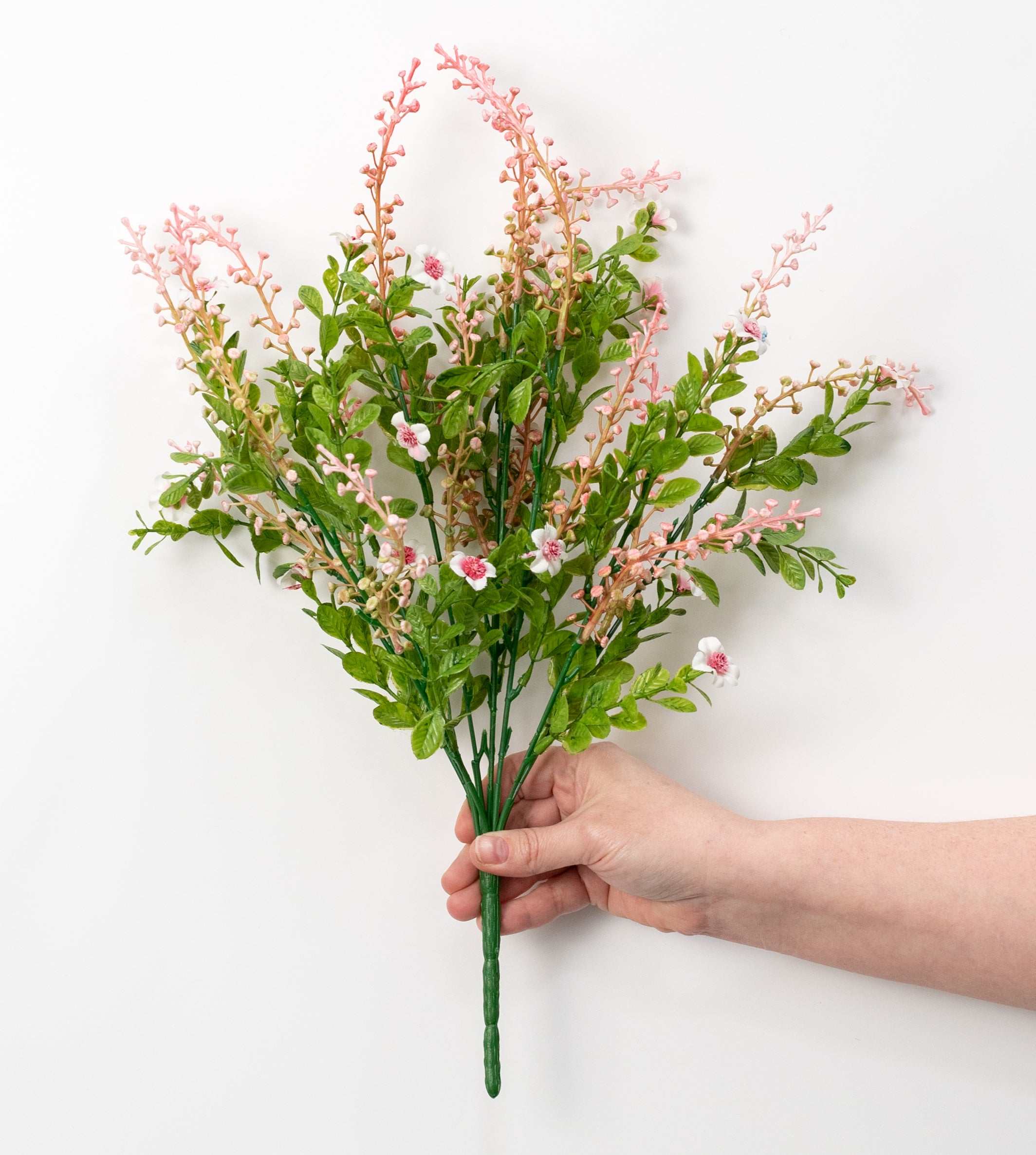 19" Wildflowers & Seeds Bush: Pink (9 Stem)