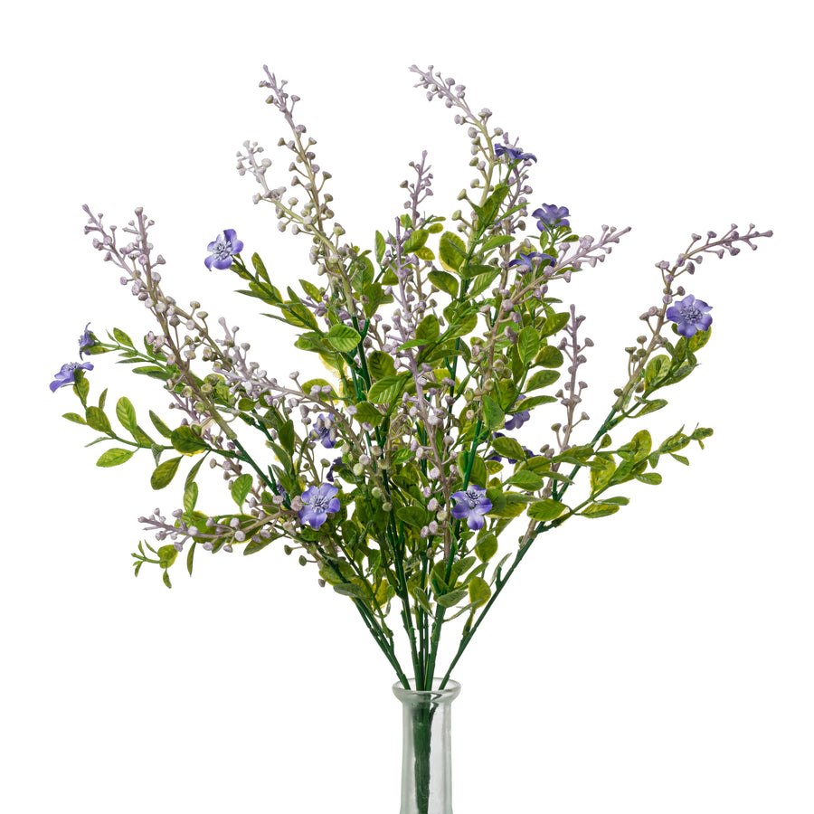 19" Wildflowers & Seeds Bush: Lavender Purple (9 Stem)