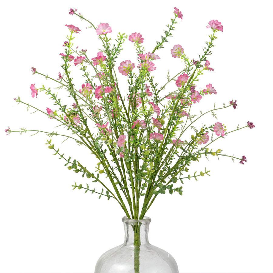 21" Fabric Wildflower Filler Spray: Pink