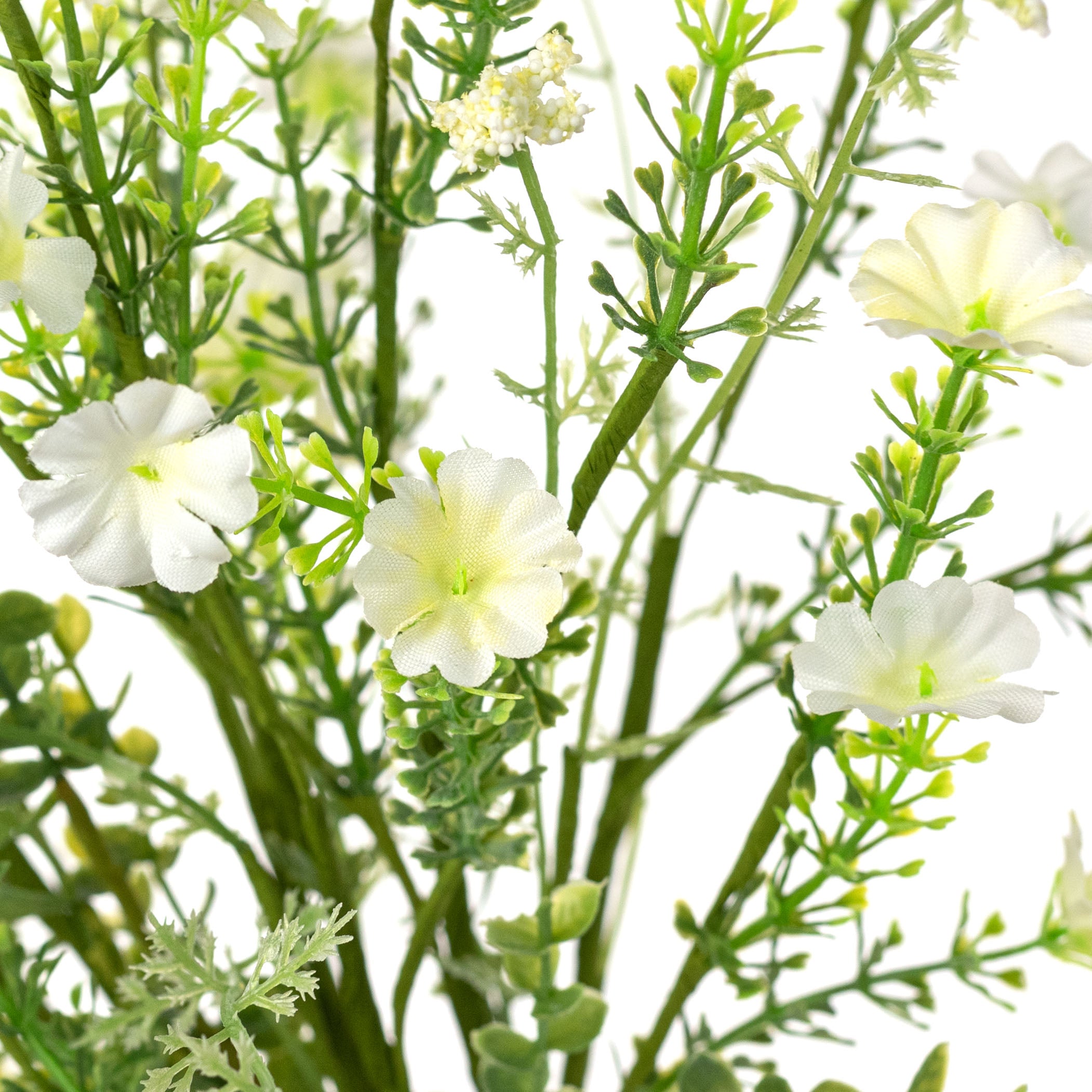 21" Fabric Wildflower Filler Spray: White