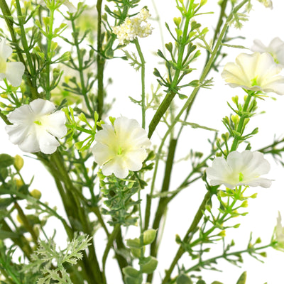 21" Fabric Wildflower Filler Spray: White