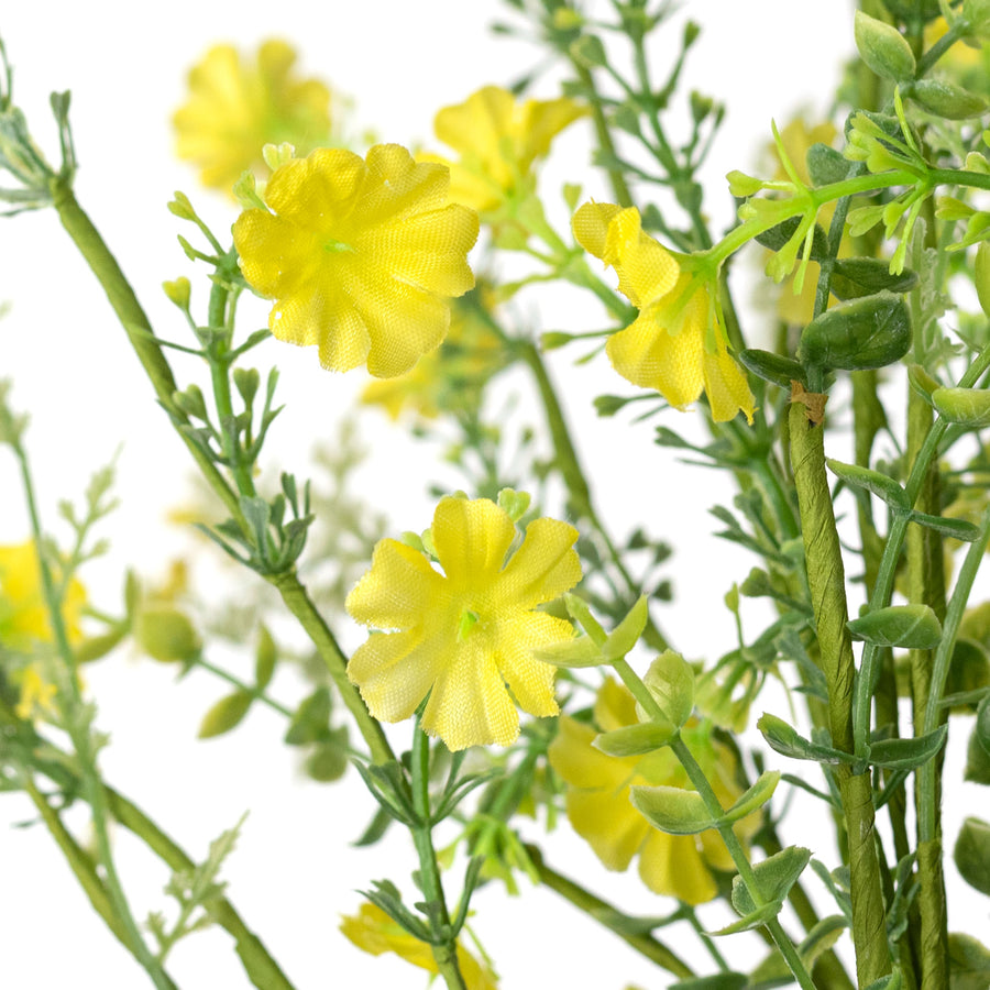 21" Fabric Wildflower Filler Spray: Yellow