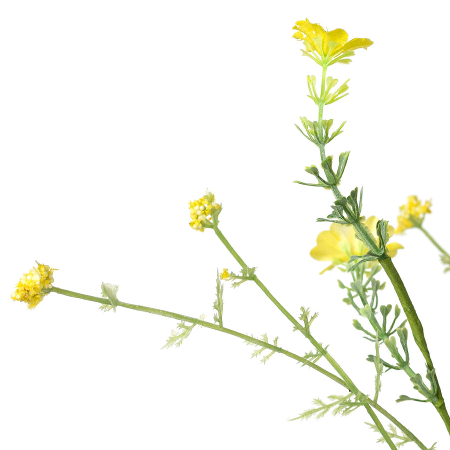 21" Fabric Wildflower Filler Spray: Yellow