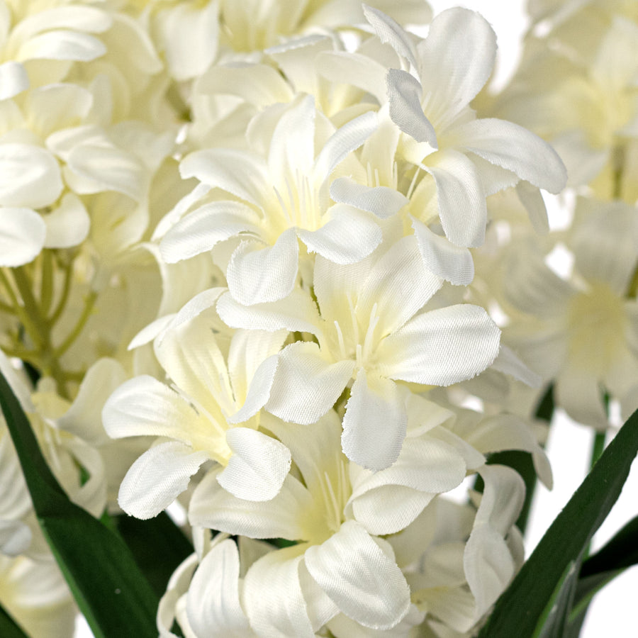 21" Satin Hyacinth Bush: Cream (7 Stem)