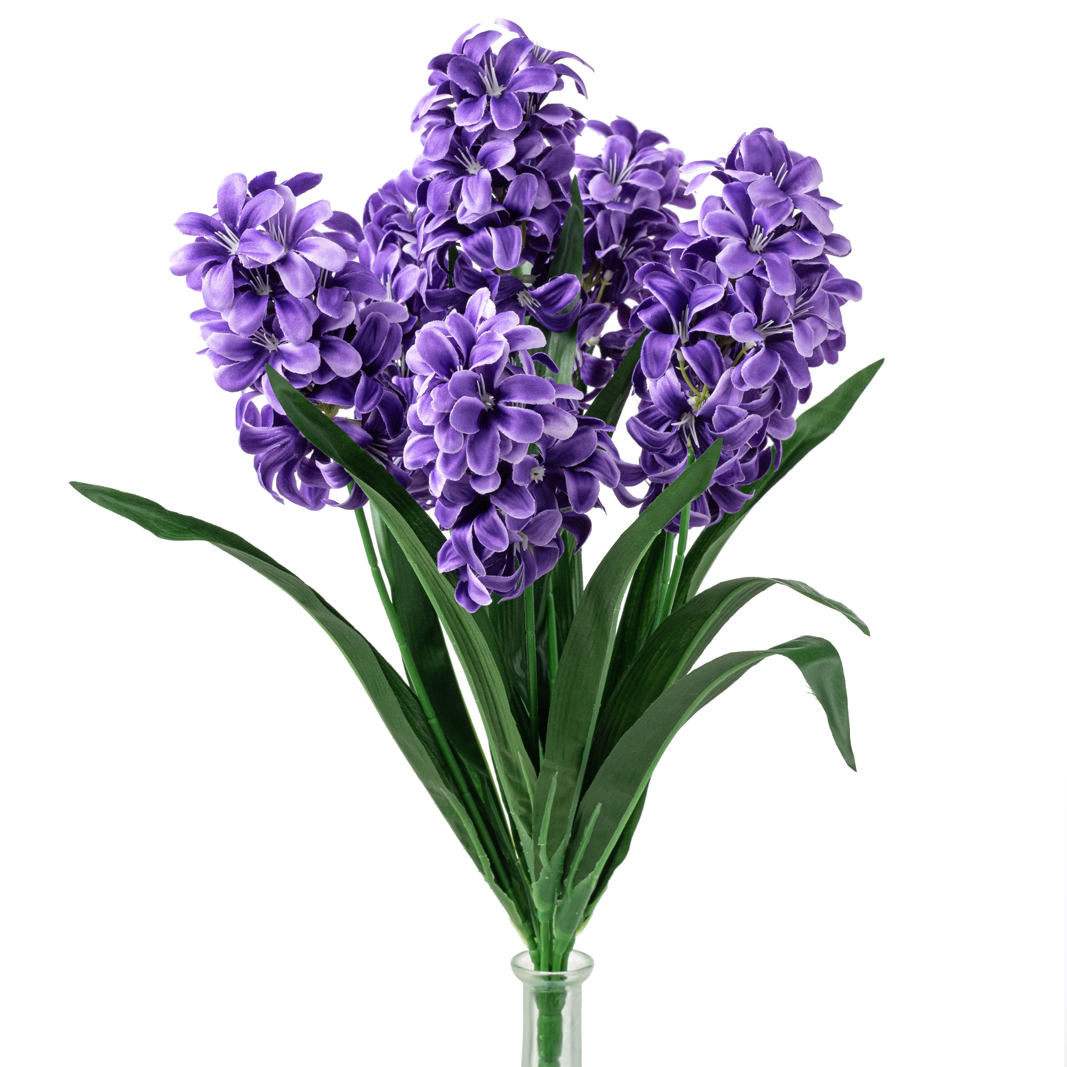 21" Satin Hyacinth Bush: Purple (7 Stem)