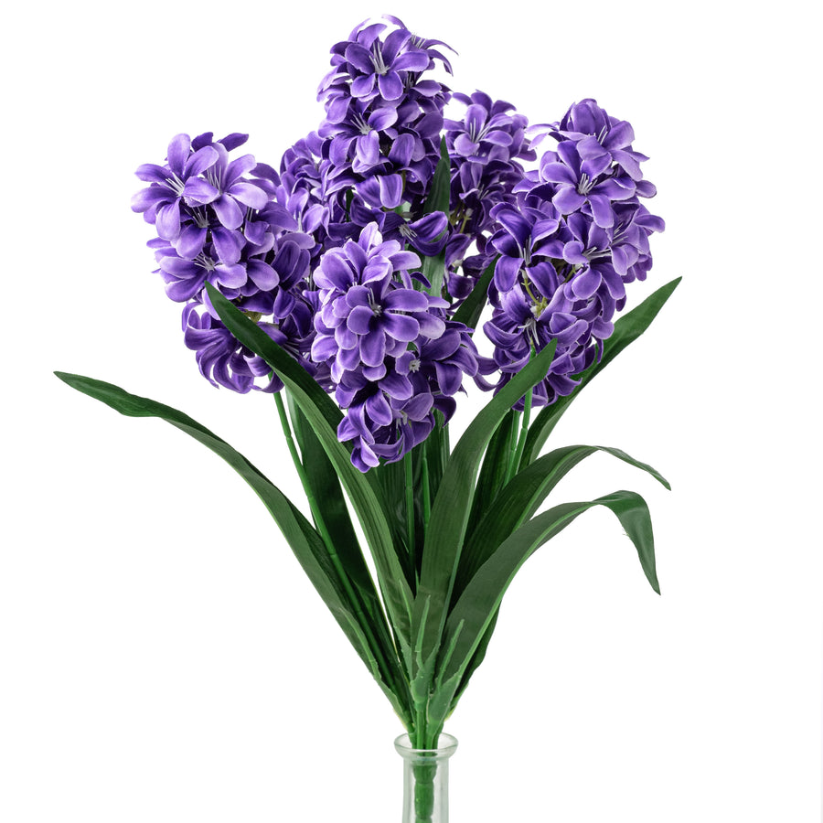 21" Satin Hyacinth Bush: Purple (7 Stem)