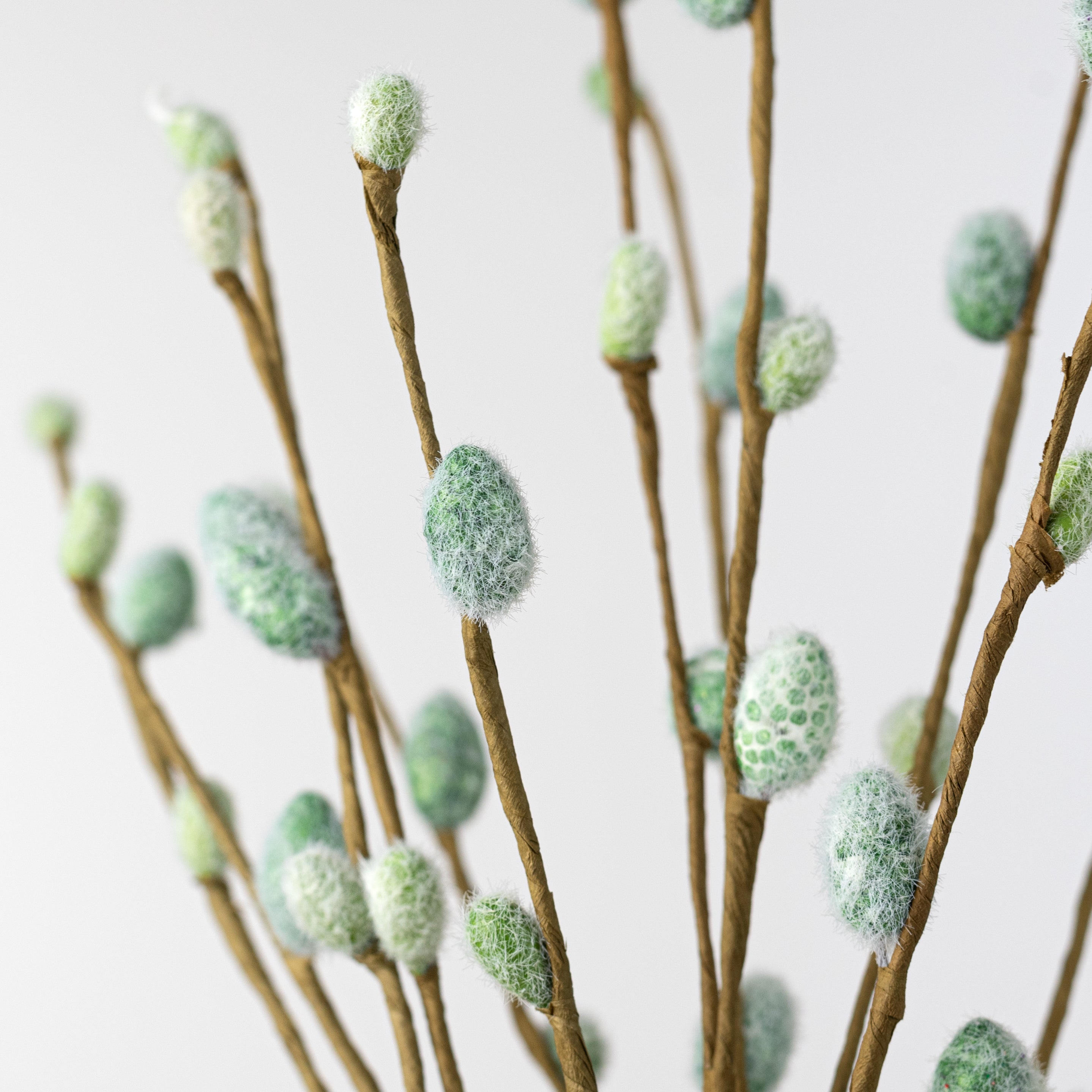 18" Pussy Willow Pick: Dusty Green