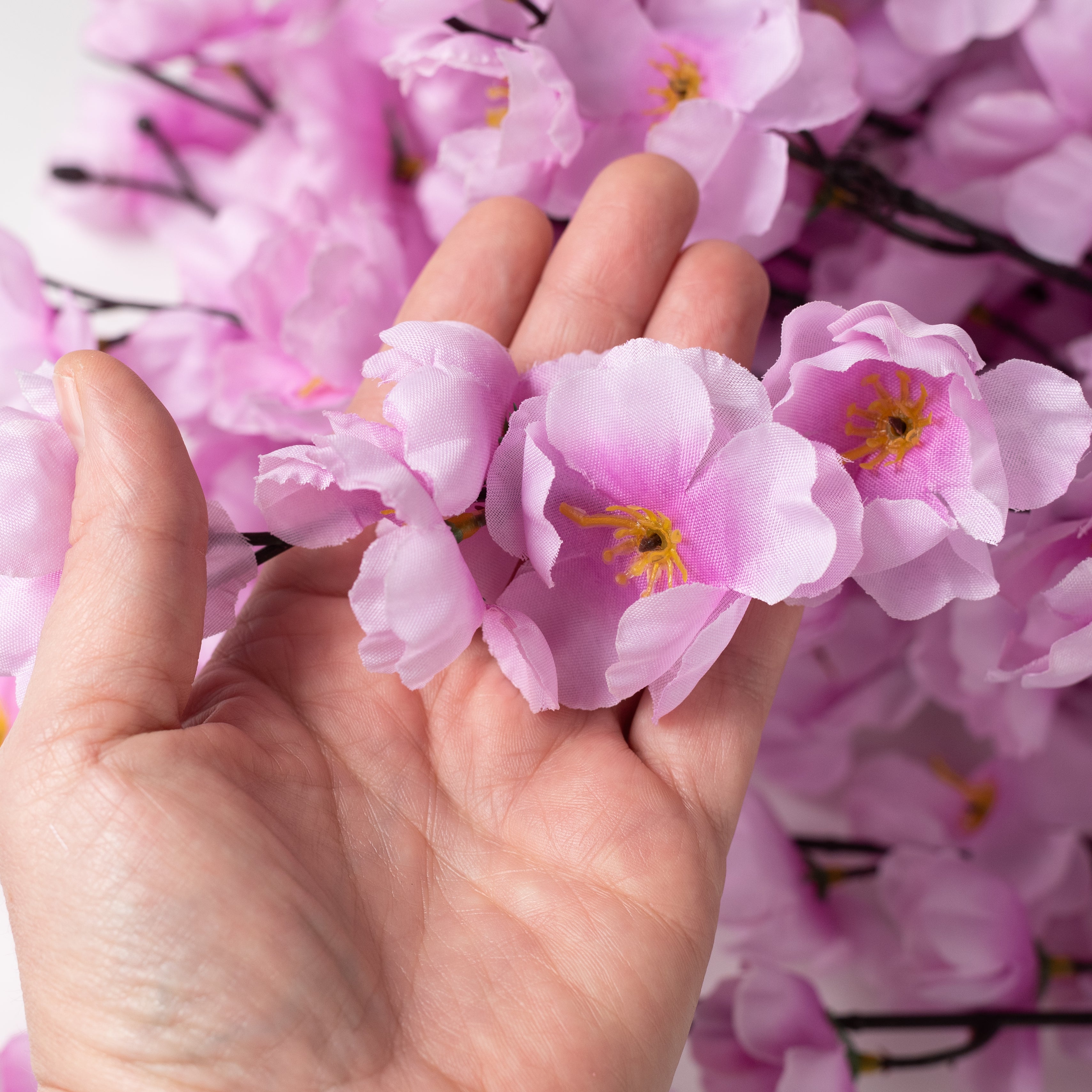 25" Cherry Blossom Bush: Lilac Purple (18 Stem)