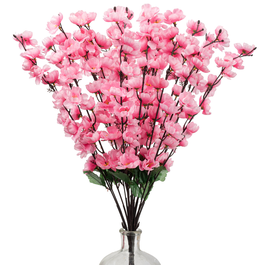 25" Cherry Blossom Bush: Pink (18 Stem)