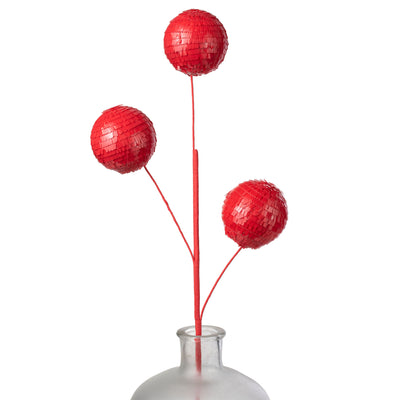 28" Sequin Ball Spray: Red