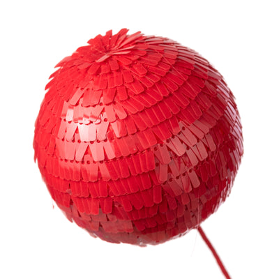 28" Sequin Ball Spray: Red