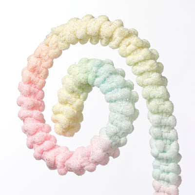 28" Puff Chenille Spiral Curly Spray: Pastel Ombre