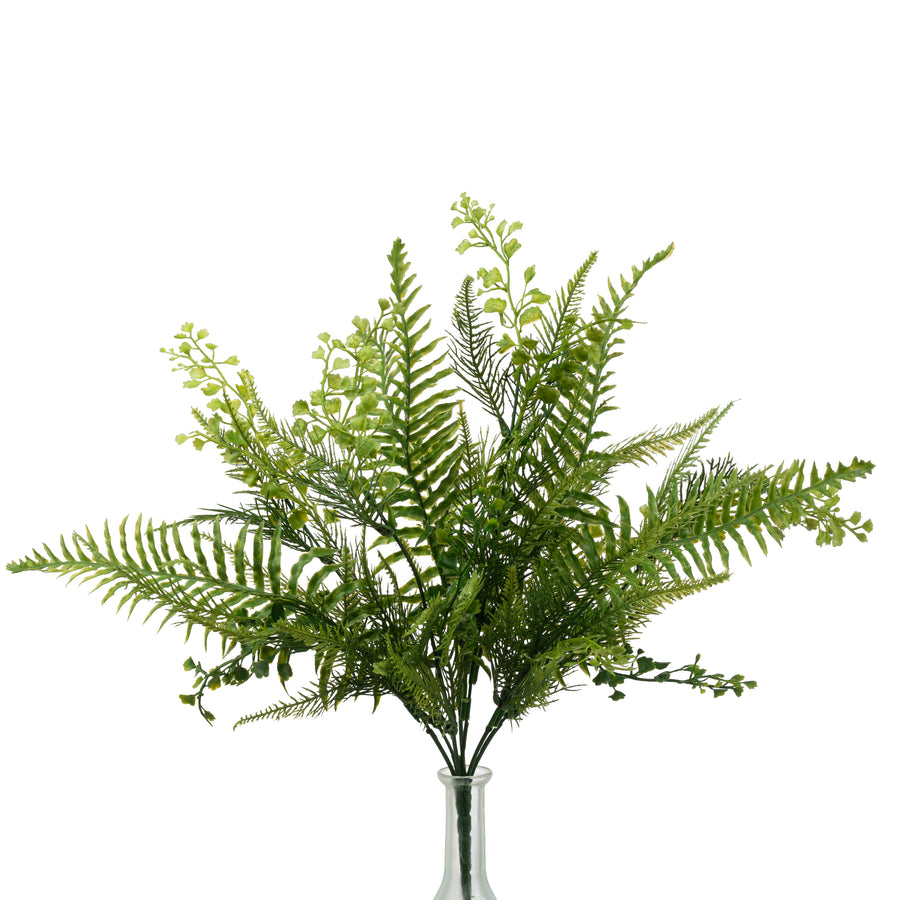 20" Plastic Mixed Fern Bush (7 Stem)
