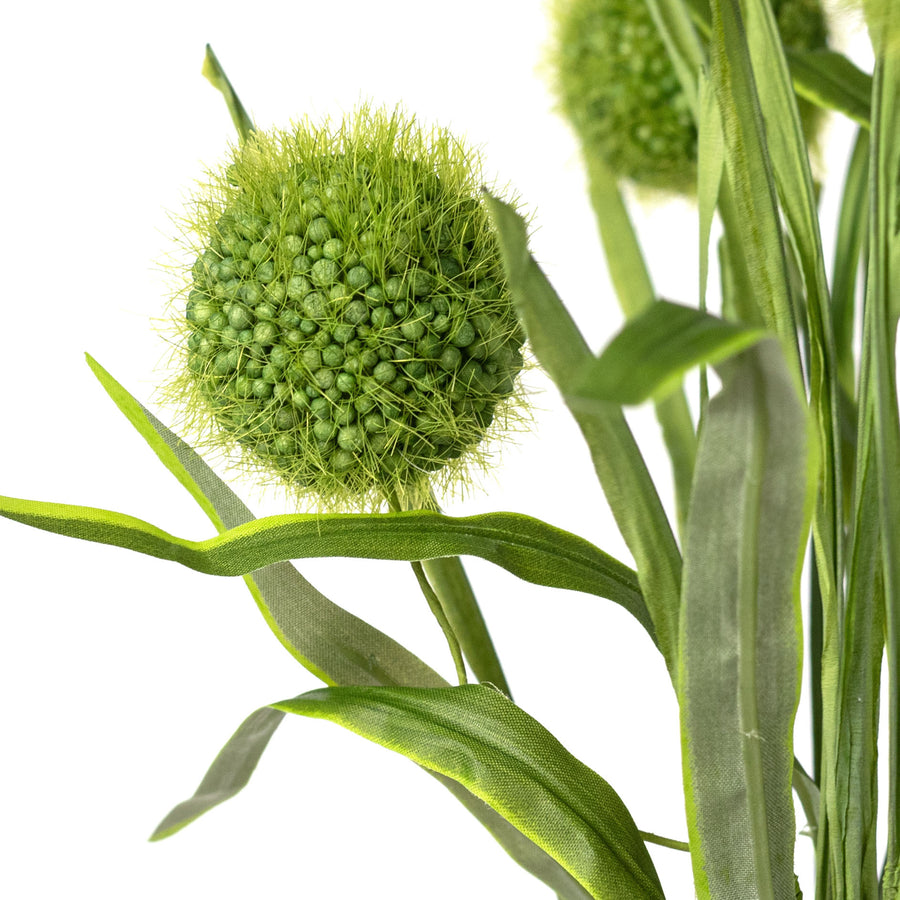21" Pom Poms & Grass Bush: Green