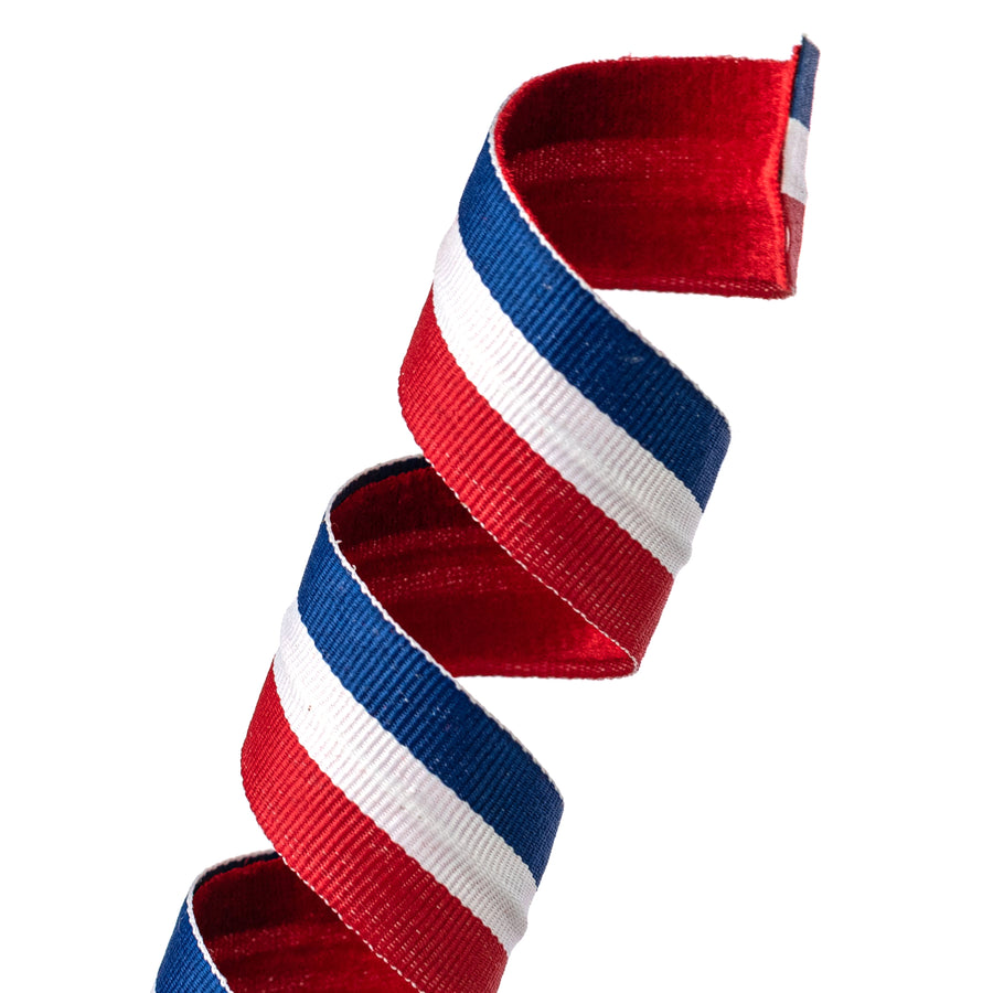 28" Stars & Stripes Patriotic Frizzy Curly Spray