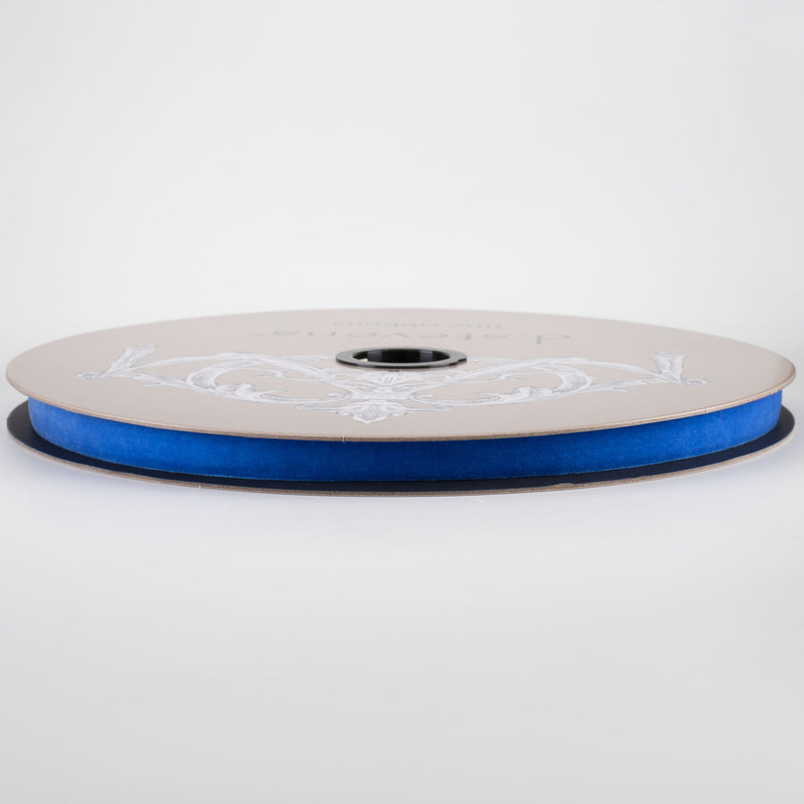 [D Stevens] 5/8" Voss Velvet Unwired Ribbon: Royal Blue (50 Yards)