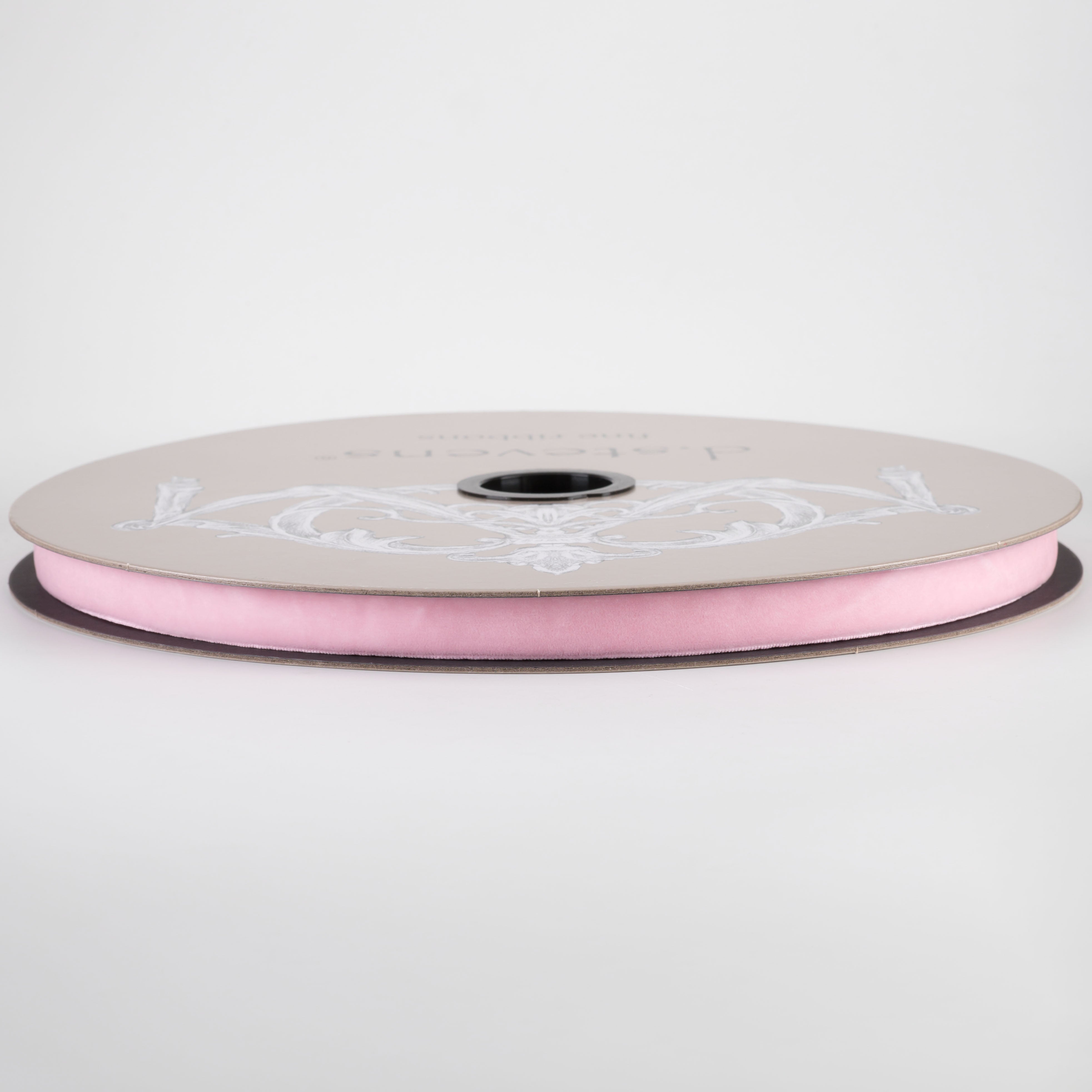 [D Stevens] 5/8" Voss Velvet Unwired Ribbon: Cotton Candy Pink (50 Yards)