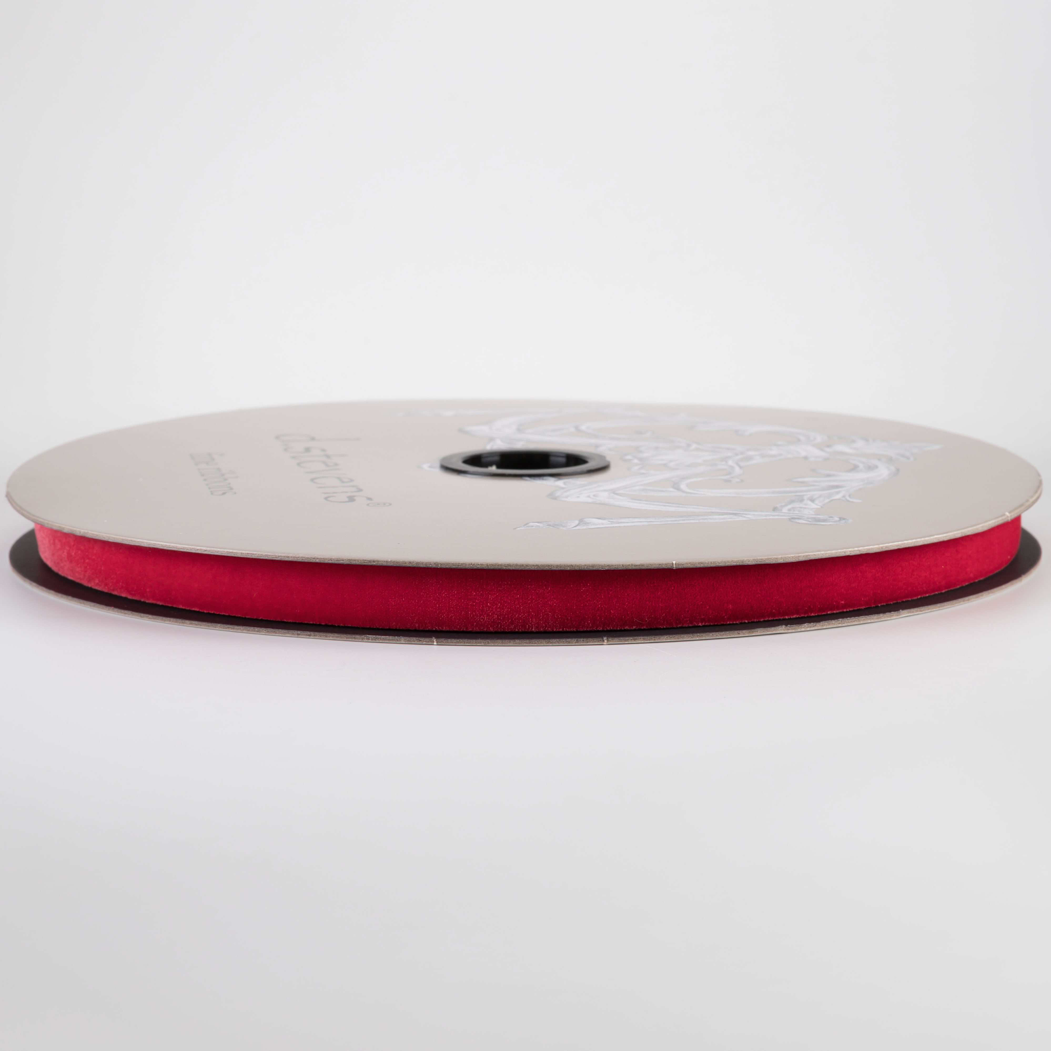 [D Stevens] 5/8" Voss Velvet Unwired Ribbon: Scarlet Red (50 Yards)
