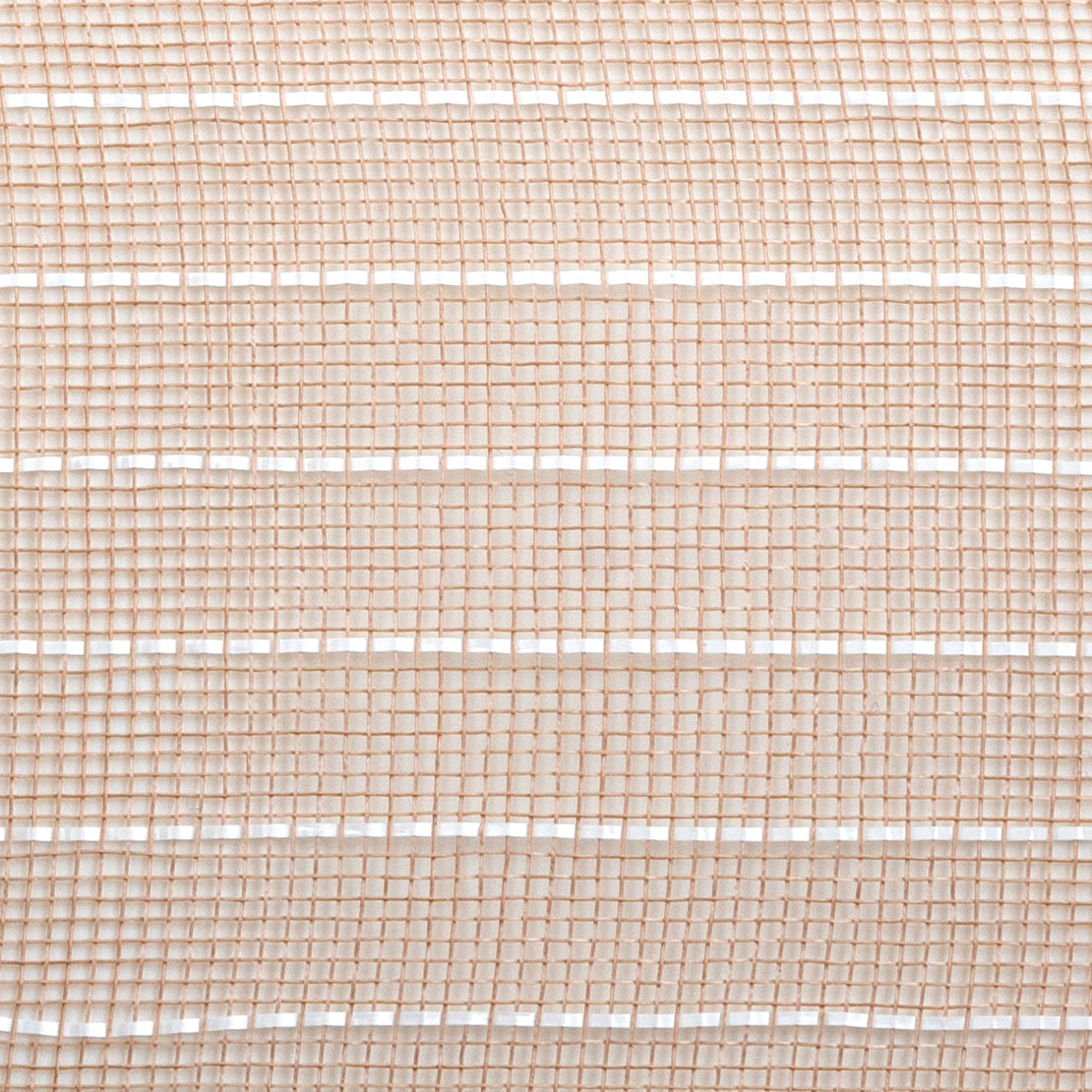 10" Stripe Fine Weave Deco Mesh: Natural & White