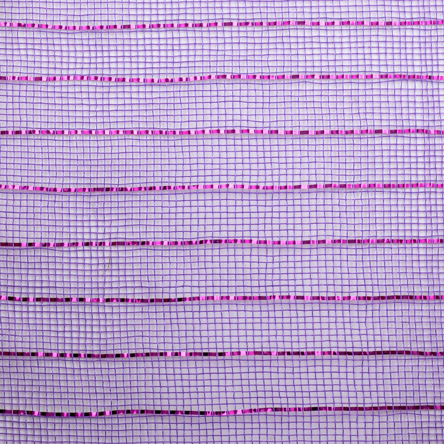 10" Metallic Fine Weave Deco Mesh: Purple