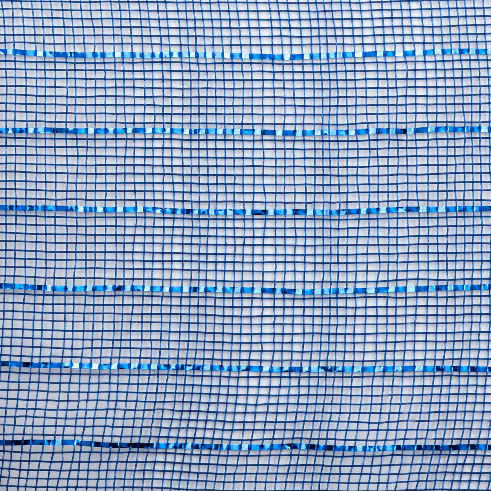 10" Metallic Fine Weave Deco Mesh: Navy & Royal Blue