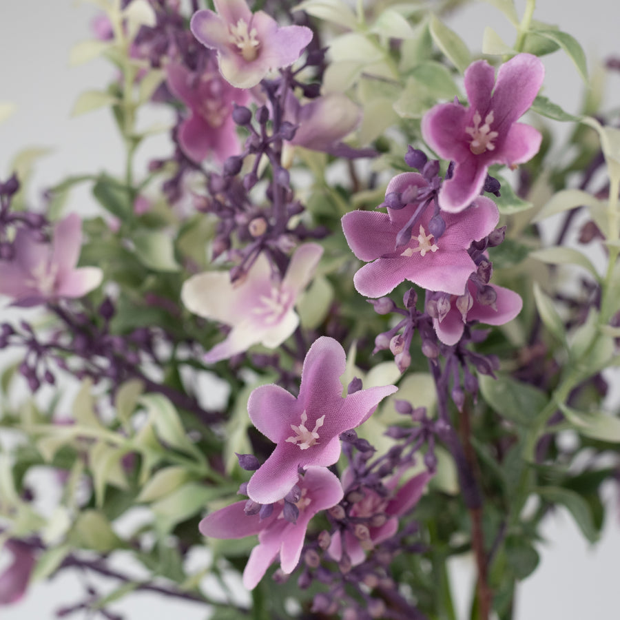 20" Plastic & Fabric Wildflower Filler Bush: Lilac Purple