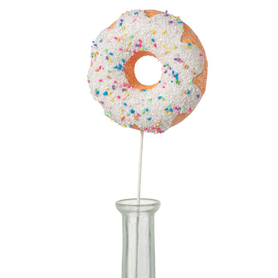 12" Doughnut with Icing & Sprinkles Pick
