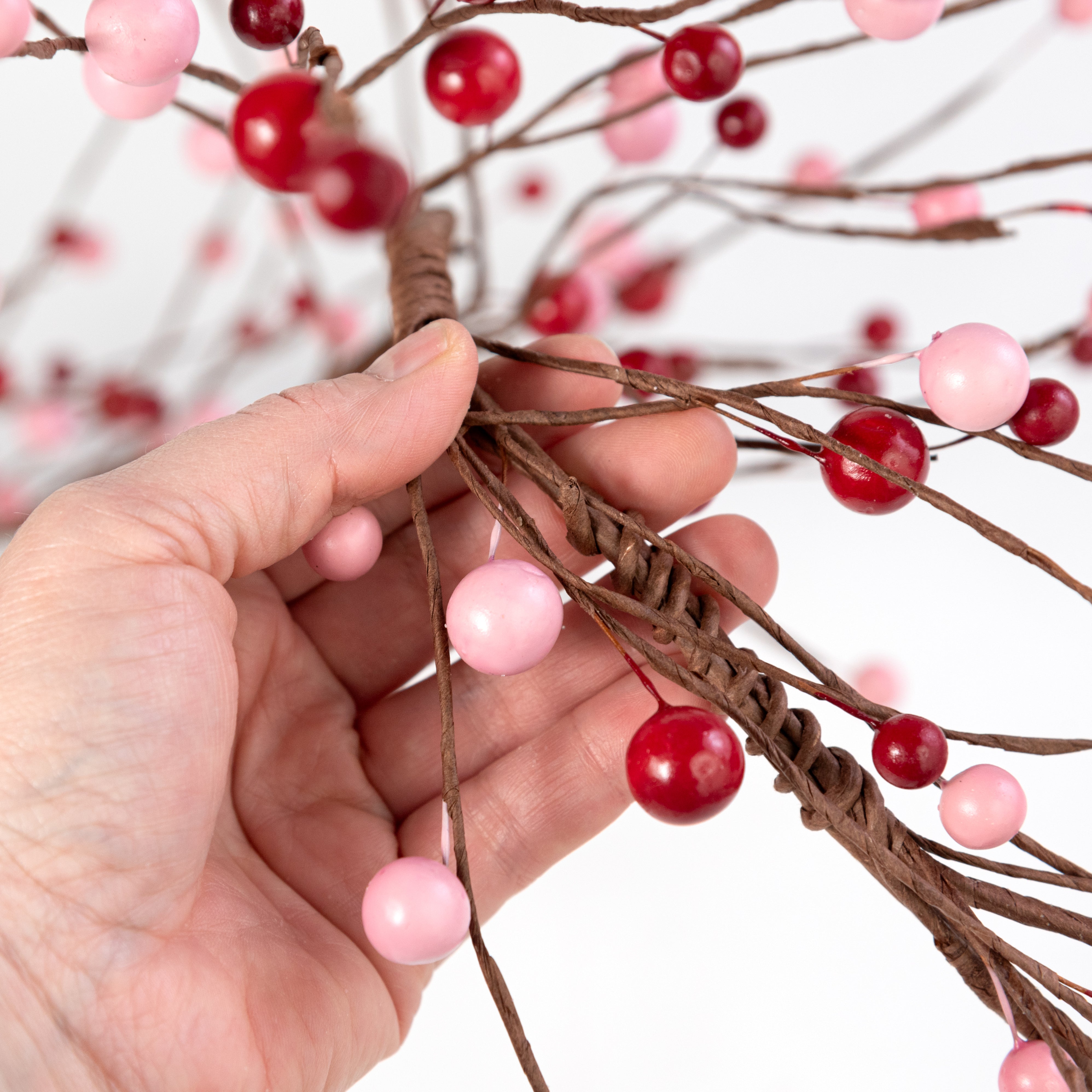 4' Berry Garland: Red & Pink