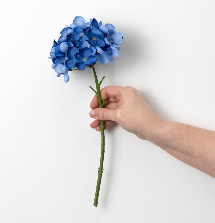 5" x 13" English Hydrangea Stem: Blue