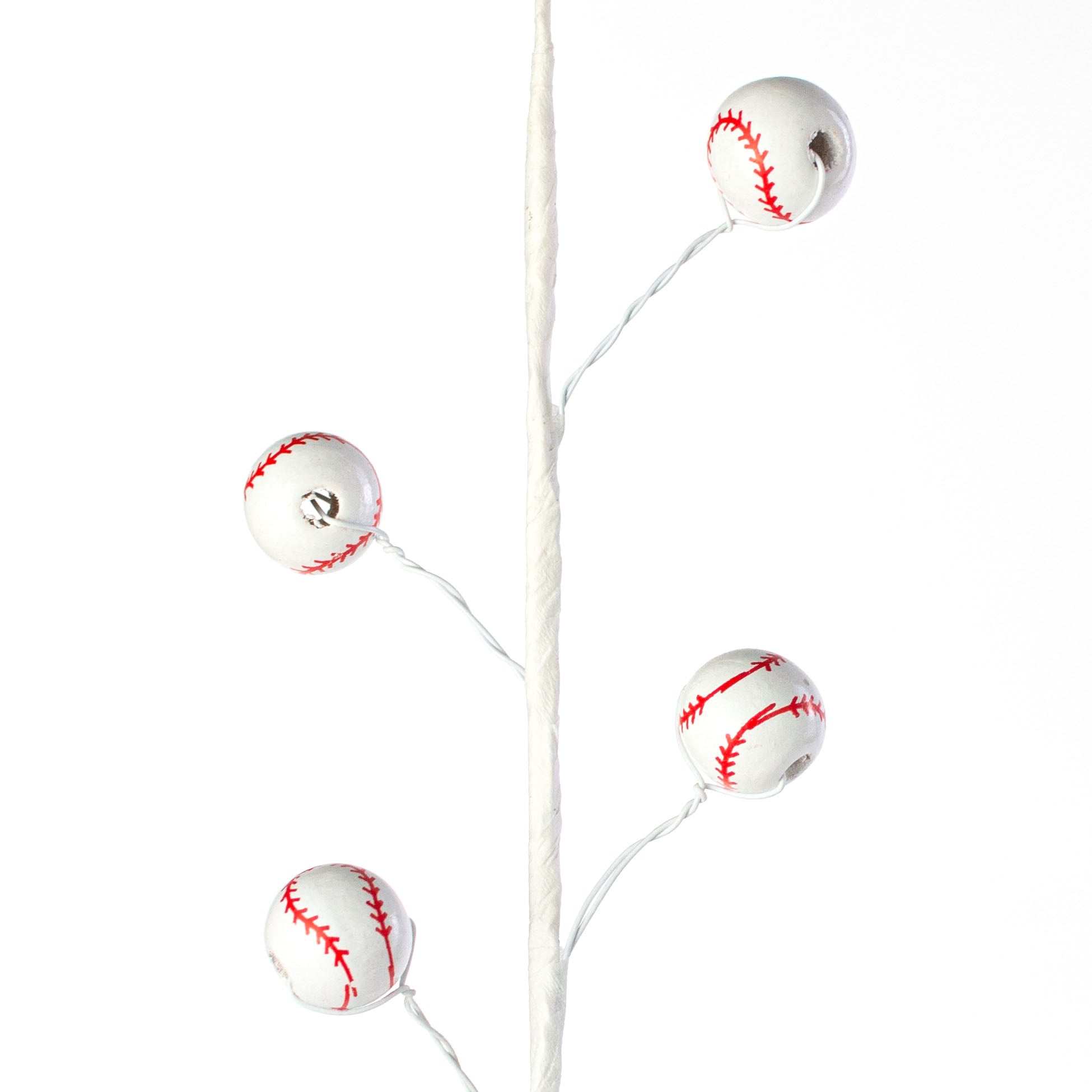 23" Wooden Bead Sports Ball Spray: Baseball