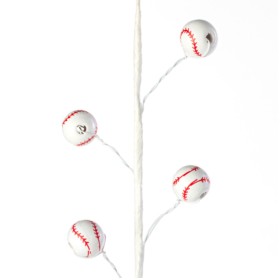 23" Wooden Bead Sports Ball Spray: Baseball