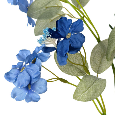 25" Plum Blossom Spray: Blue