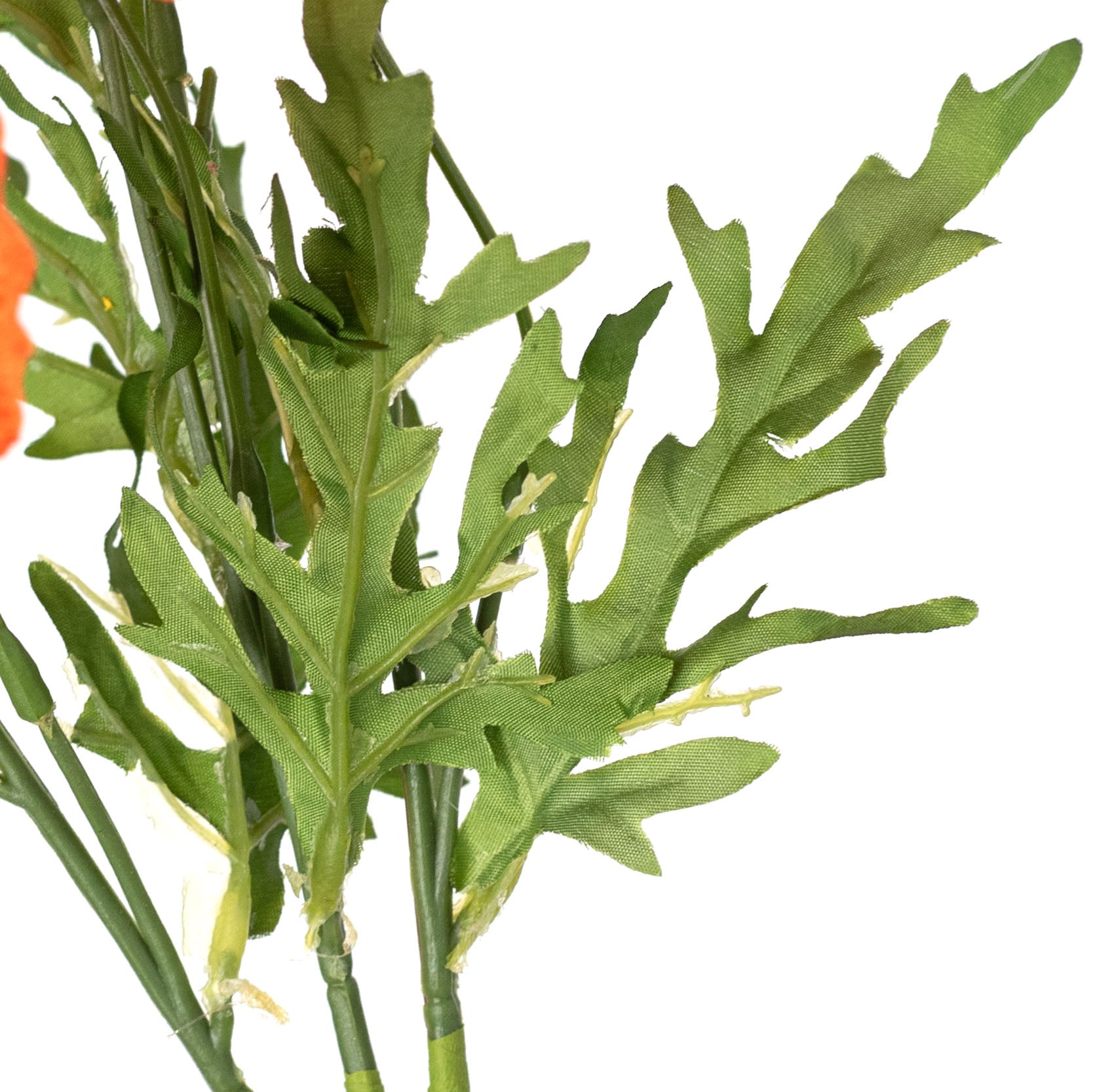 16" Wrinkle Poppy Stem Bundle: Orange