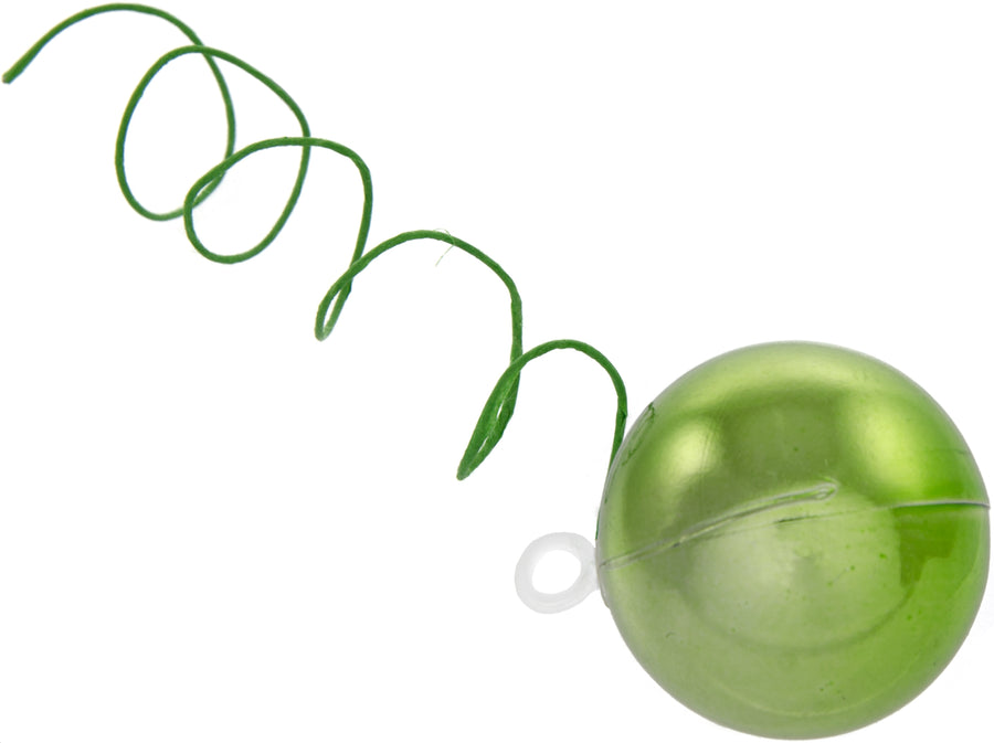 30MM Metallic Ball Ornament On Wire: Lime Green (72)