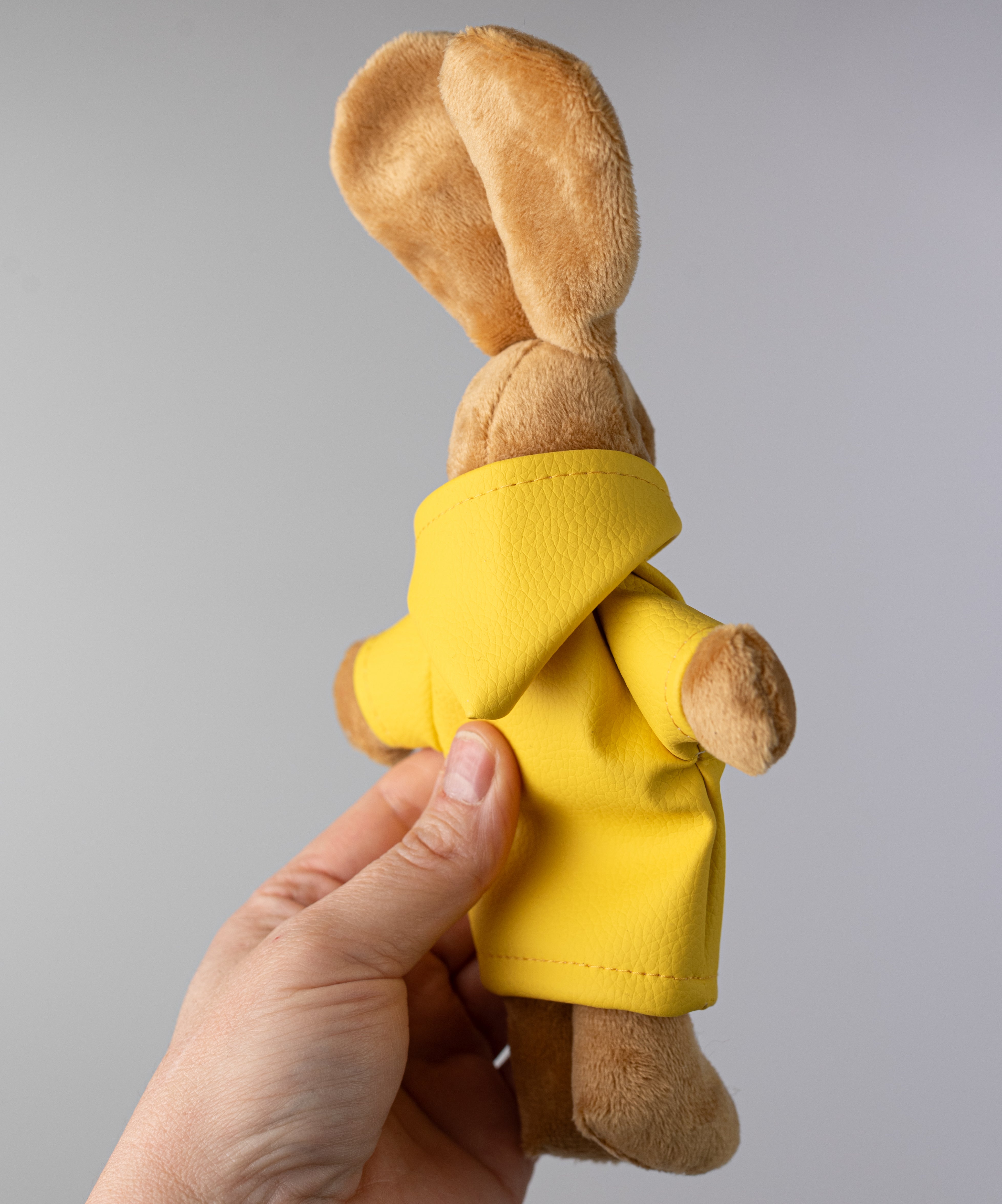 9" Rain Coat Bunny Decor: Yellow