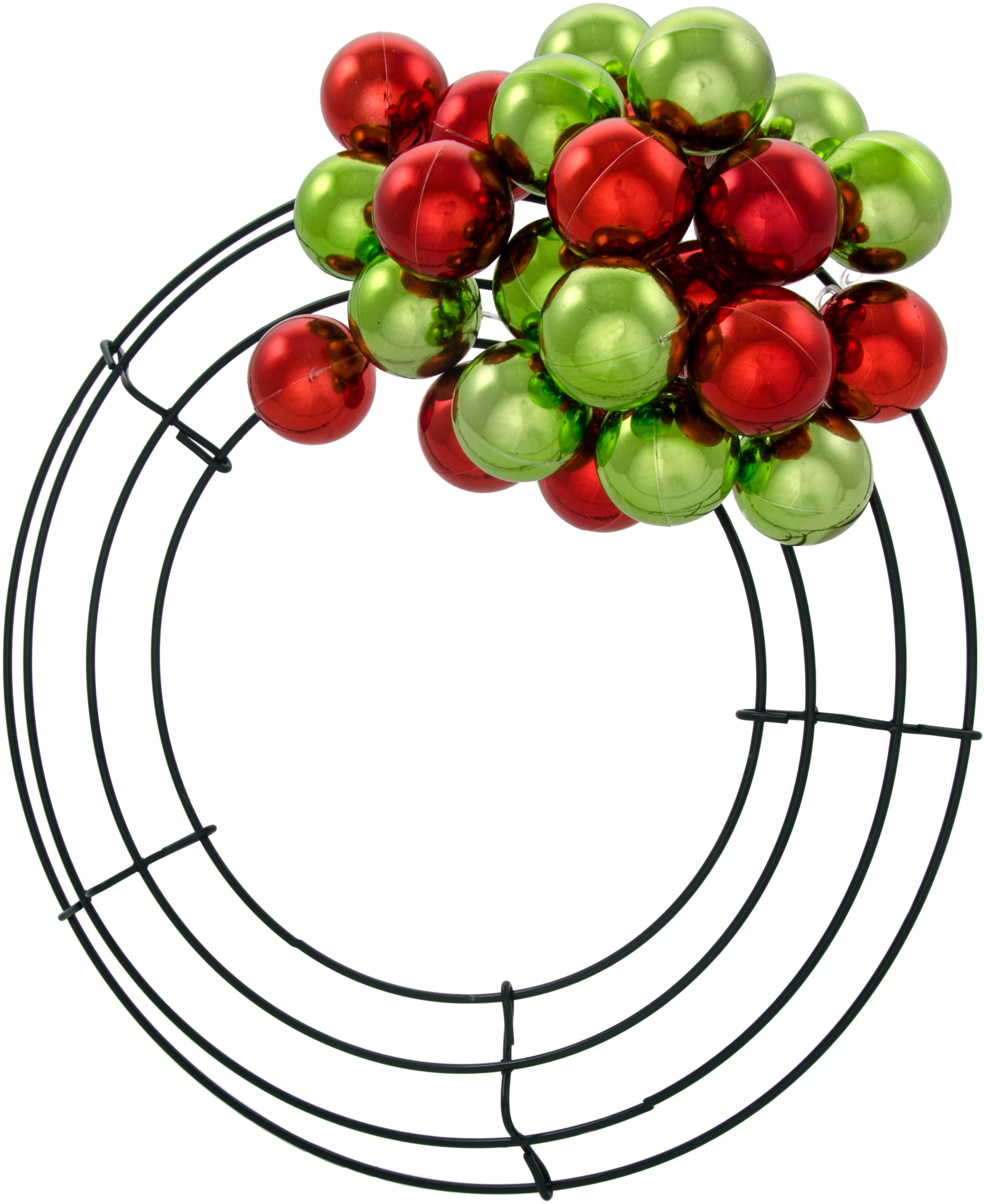 30MM Metallic Ball Ornament On Wire: Lime Green (72)