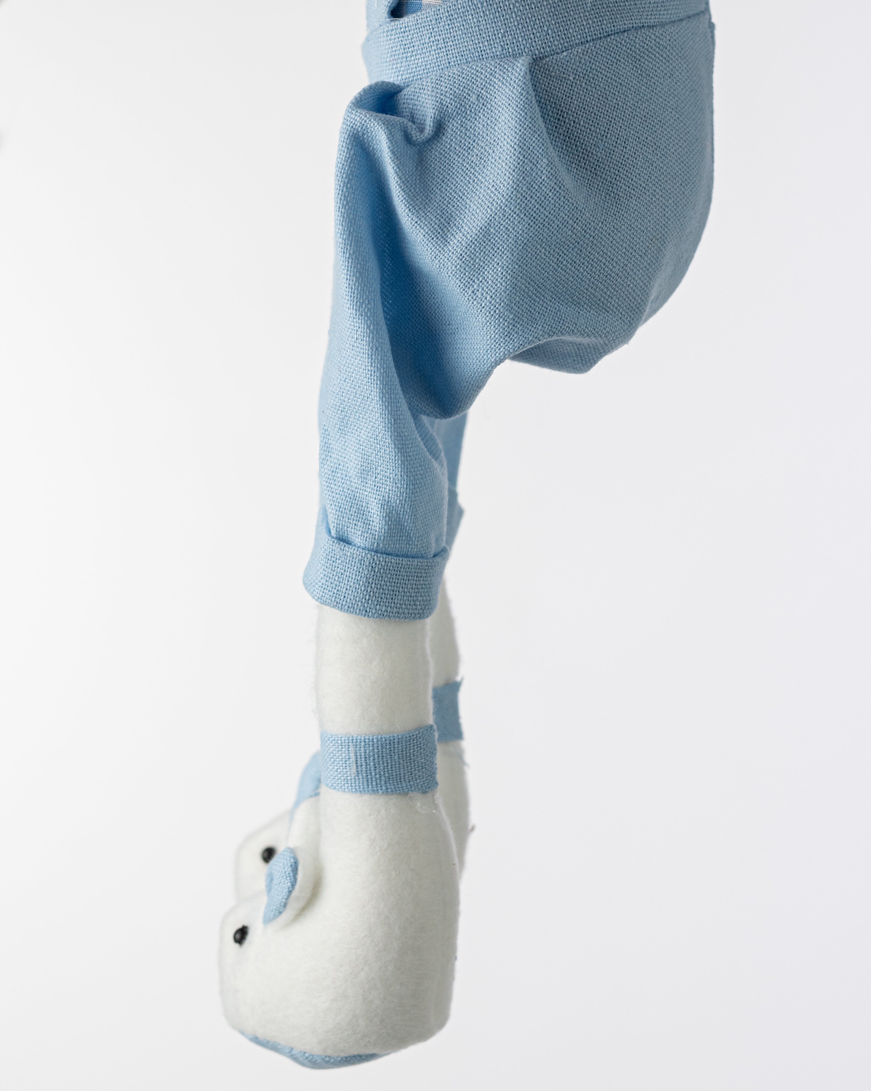 14" Bunny with Bunny Slippers Decor: Blue Boy