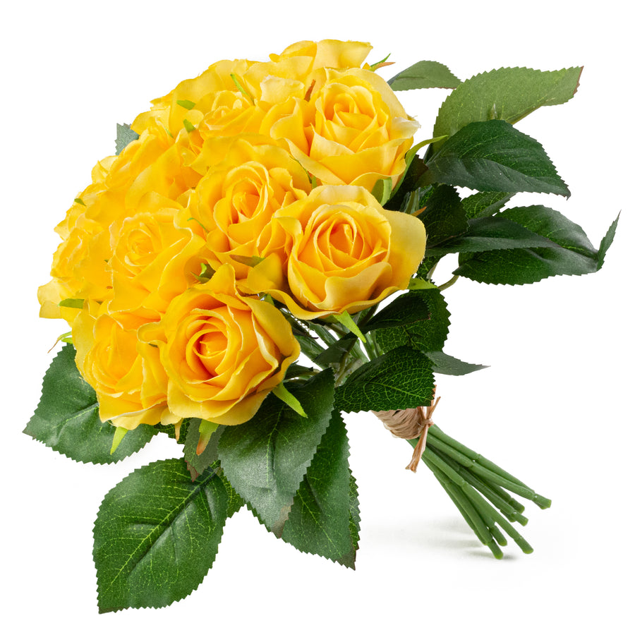 10" Melanie Rose Bouquet: Yellow (12 Stem)