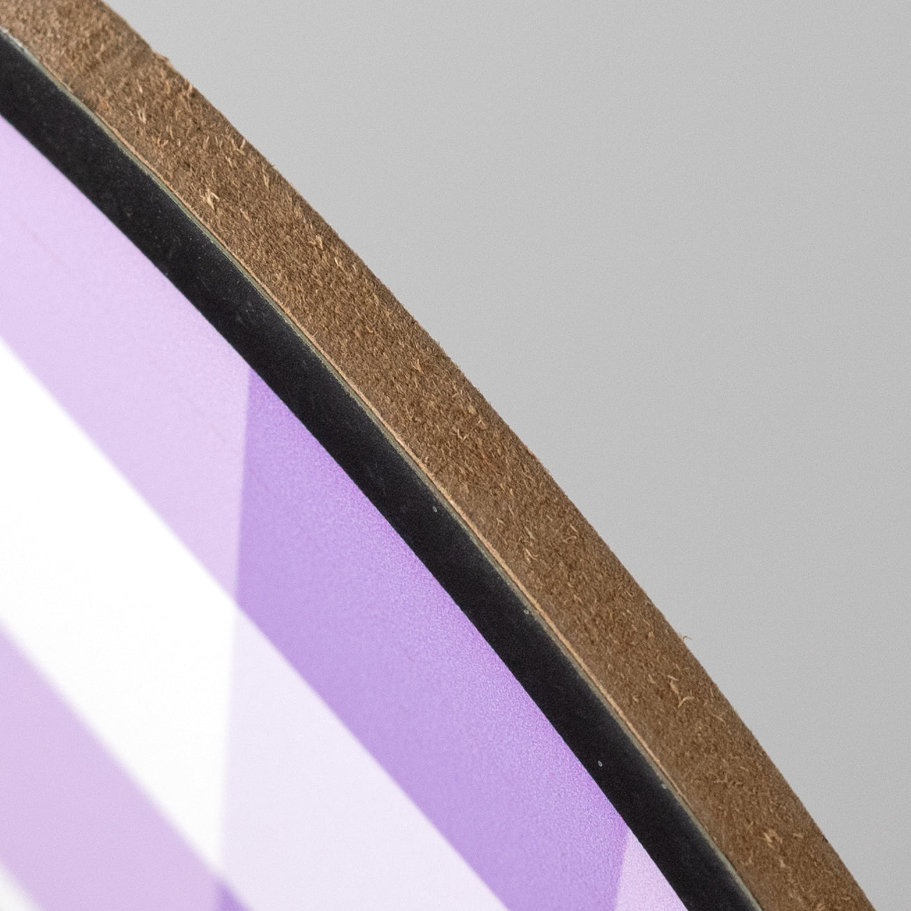 15" Oval Wooden Sign: Lavender Plaid Welcome