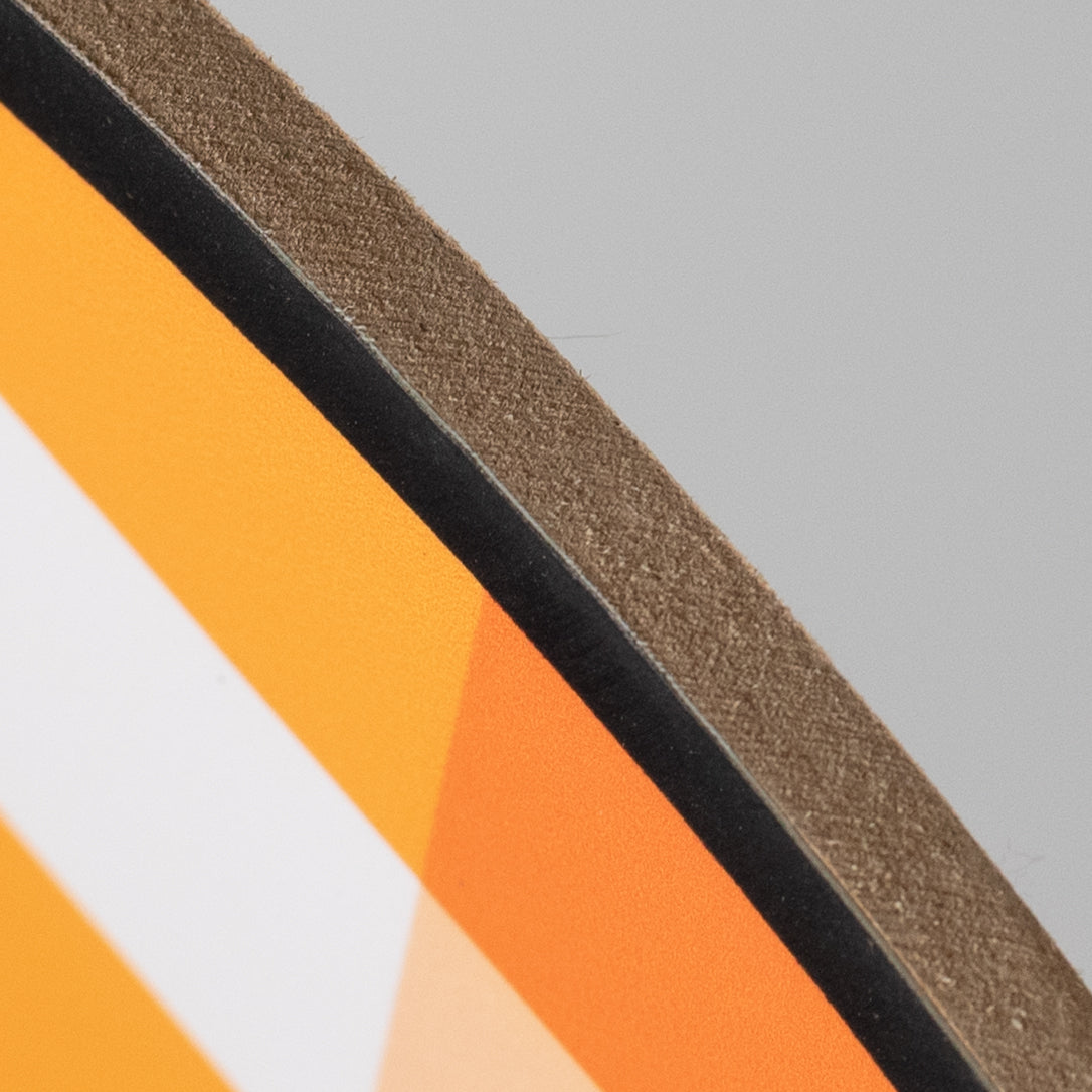 15" Oval Wooden Sign: Orange Plaid Welcome