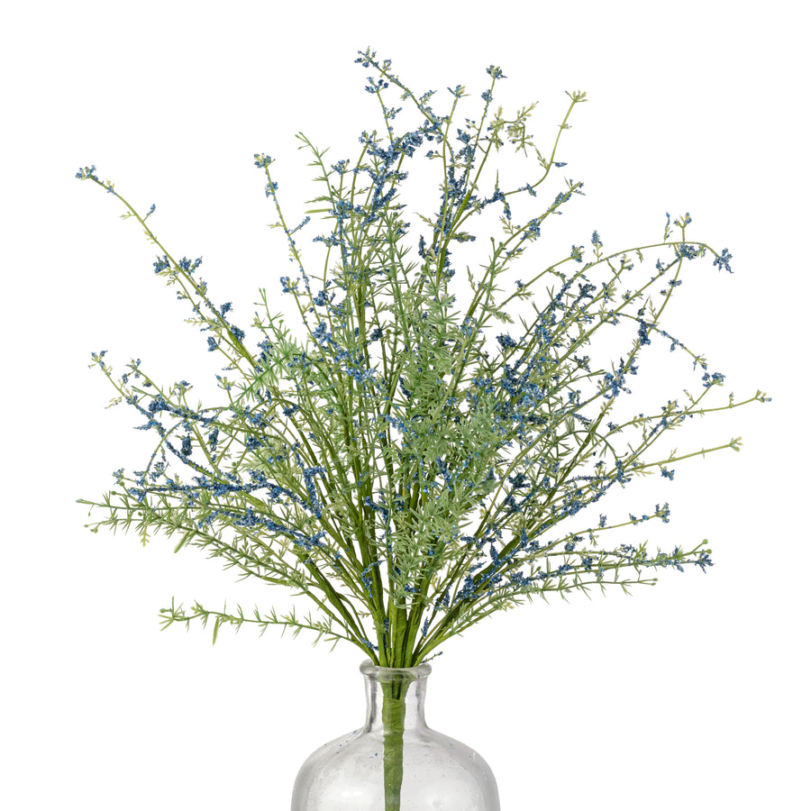 22" Wispy Wildflower Filler Bush: Blue (9 Stem)