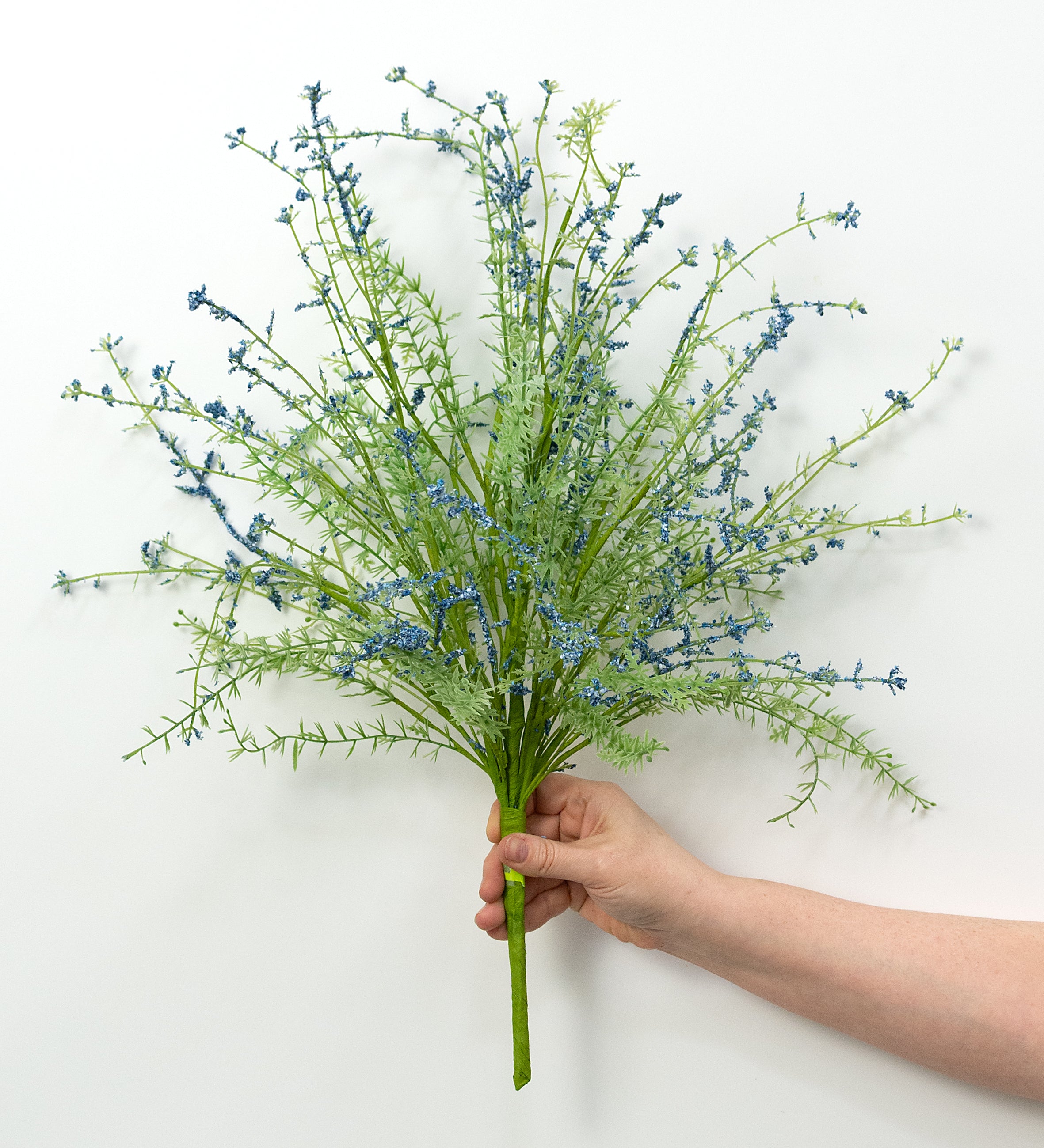 22" Wispy Wildflower Filler Bush: Blue (9 Stem)