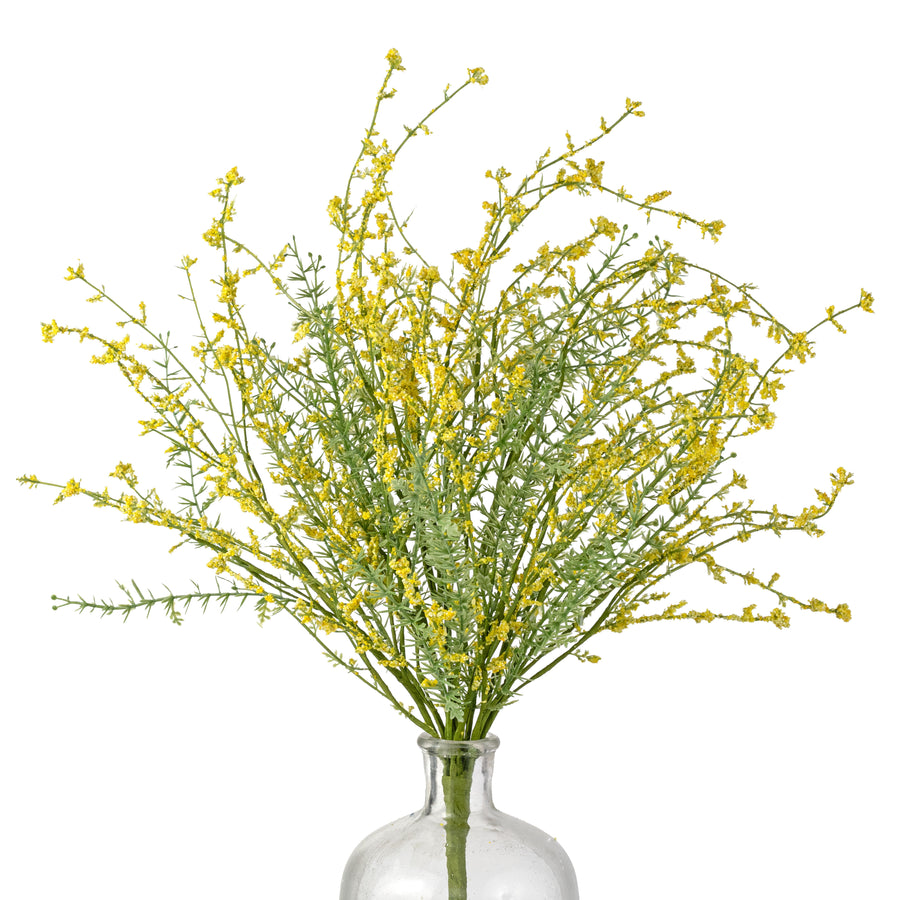 22" Wispy Wildflower Filler Bush: Yellow (9 Stem)