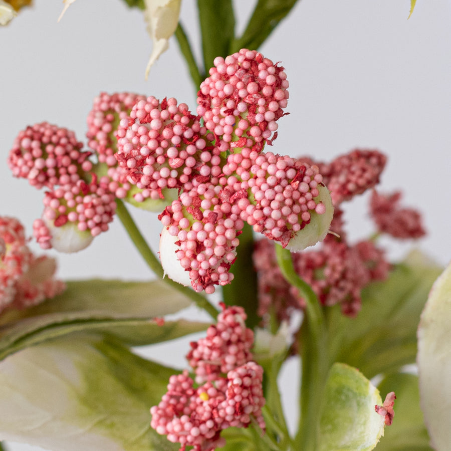 24" Beaded Mixed Flower Spray: Pastel Multicolor