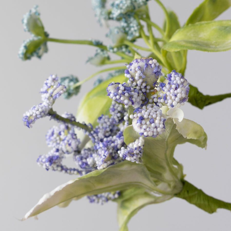 24" Beaded Mixed Flower Spray: Pastel Multicolor