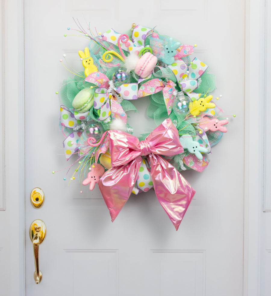 16" Pearlescent Bow Ornament: Iridescent Pink