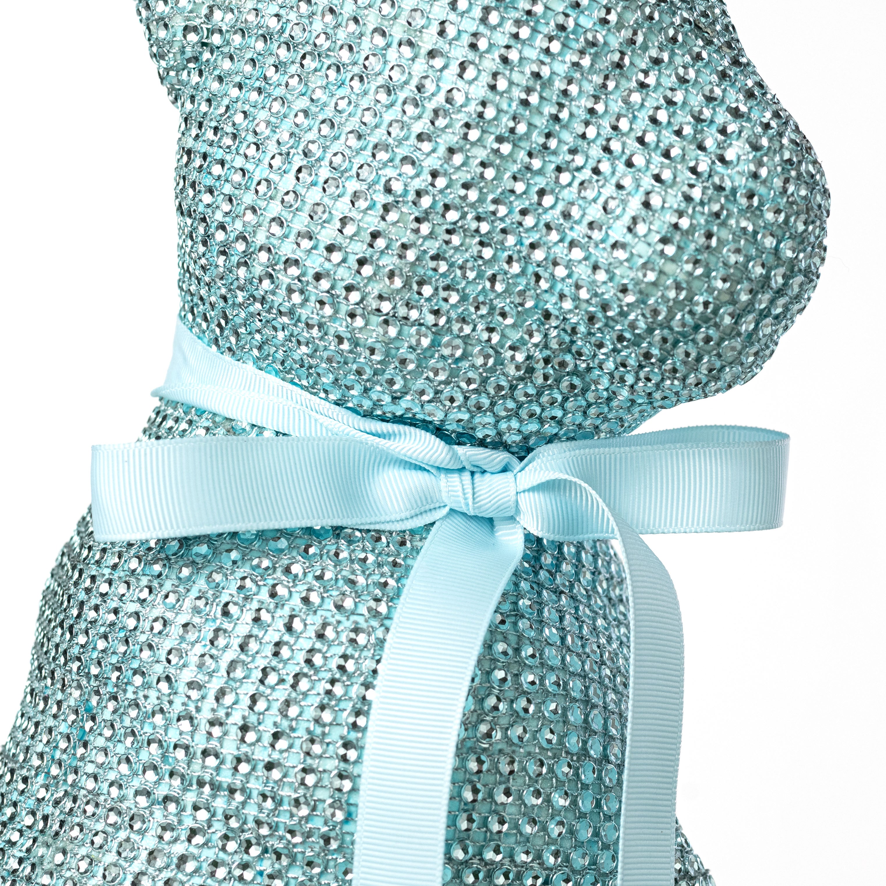 16" Bling Bunny Decoration: Blue